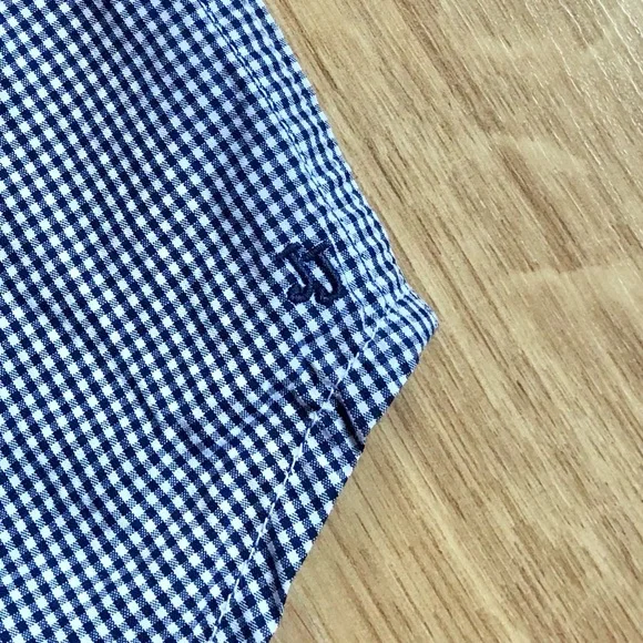 EUC Janie and Jack Baby Boy Collared Button Down Shirt-Blue and White Gingham - Picture 3 of 5